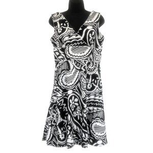 Amanda Smith Black and White Midi Dress